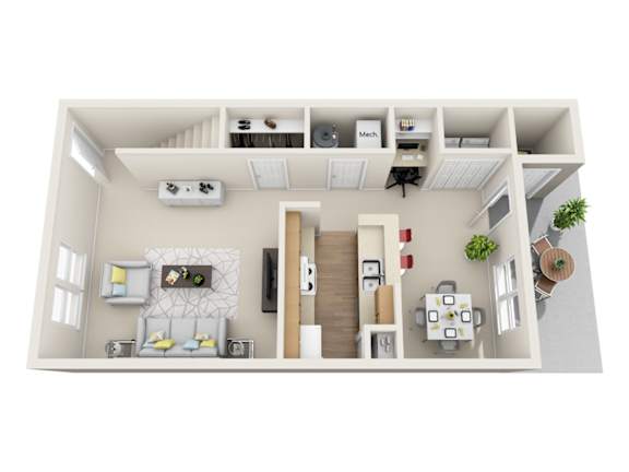 Clover Basin Village Townhome first floor floorplan