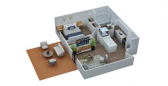 Floor Plans of Meridian Court South in Indianapolis IN