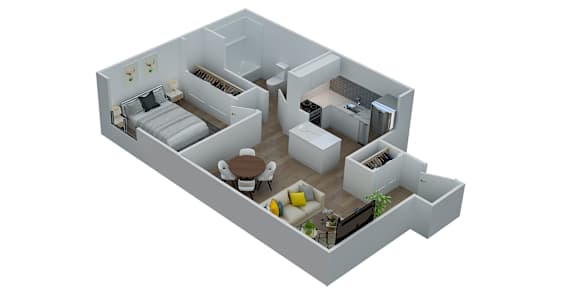 Floor Plans of Meridian Court South in Indianapolis IN