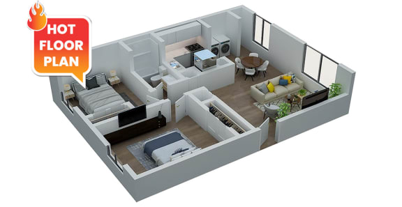 a floor plan of a house with a hot floor plan