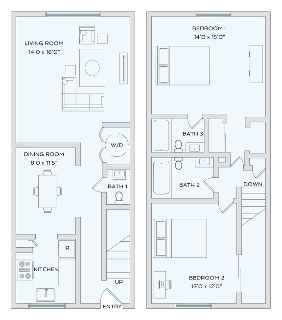 Lake Castleton Apartment Homes | Indianapolis, IN | Floor Plans