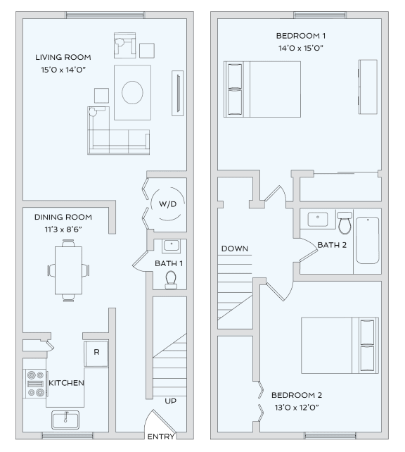 Lake Castleton Apartment Homes | Indianapolis, IN | Floor Plans