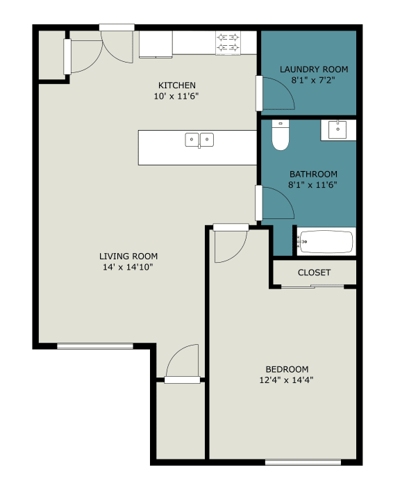 a floor plan of a room with a bedroom and a living room