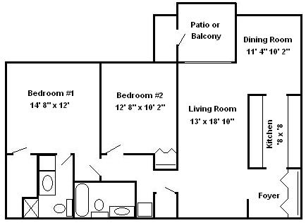 Two Bedroom Hershey Apartments | Braircrest Gardens Apartments