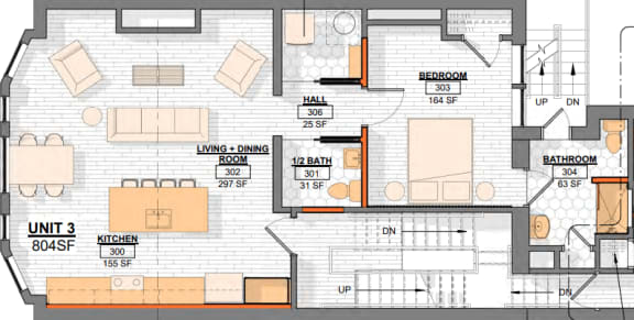 a floor plan of a house with bedrooms and a bathroom