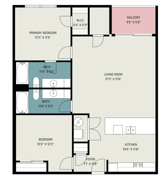 Two Bedroom Apartment | Oakwood Hills Apartments | PMI