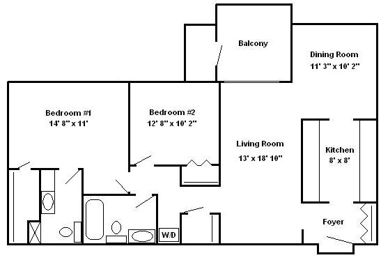 2 Bed Apt Hershey Apartments | Braircrest Gardens Apartments