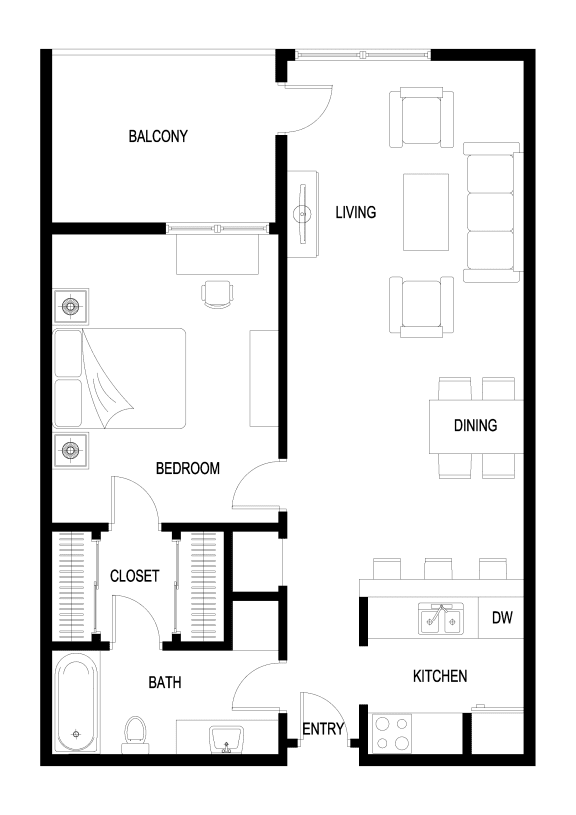 Cielo 1 bedroom apartment