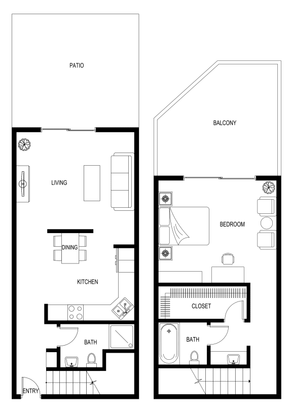 Chadron Apartments Princeton Town homes 2D floor plan