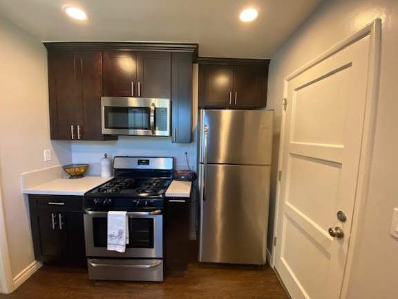 Some of our units have updated kitchens. With stainless steel appliances.