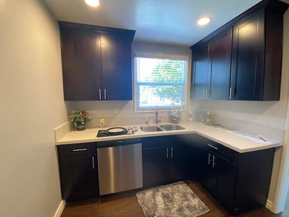 Some of our units have updated kitchens. With stainless steel appliances and cortz counter tops