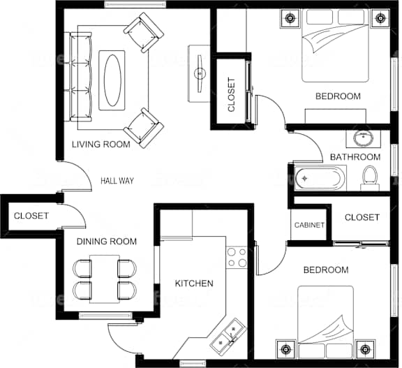 2 bedroom apartment for rent in Ladera California