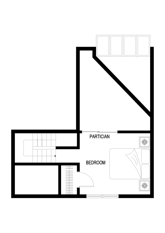 1 bedroom Loft Apartment  Second Floor