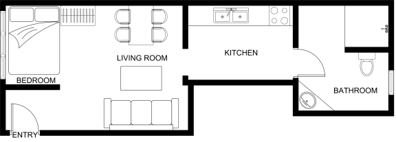 Legacy studio floorplan