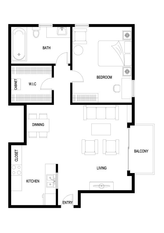 Cielo 1 Bedroom Apartment