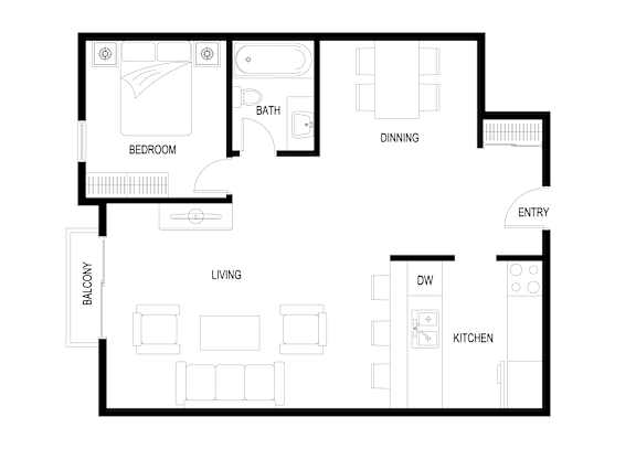 Cielo 1 bedroom apartment