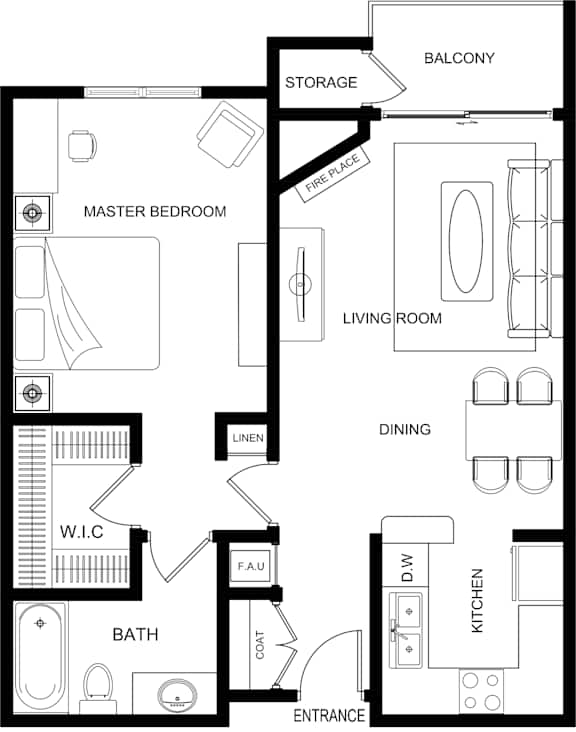 1 bedroom apartment for rent California