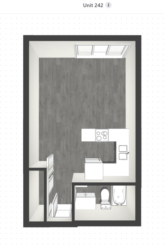 Studio 1 bath at Bonnie Brae Apartments, Los Angeles, CA, 90006