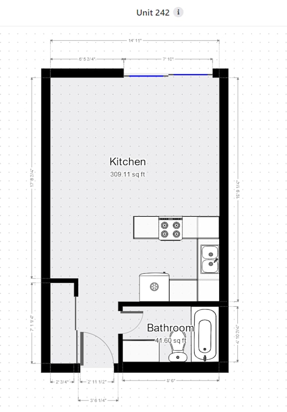 Studio 1 bath A at Bonnie Brae Apartments, Los Angeles, CA