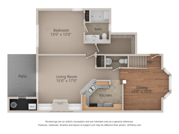 bedroom floor plan | apartments in pittsburgh pa | the mille brookhaven apartment