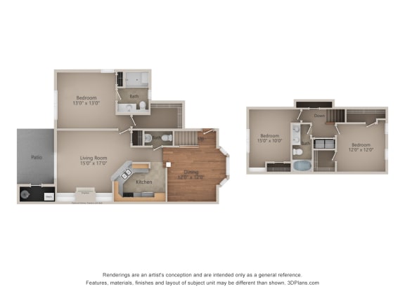 bedroom floor plan an in 2 bed 2 bath apartment at the legends at champions gate apartments in