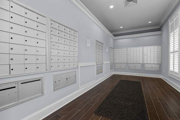 Locker Room at Merion at Cross Keys Apartments, Williamstown, California