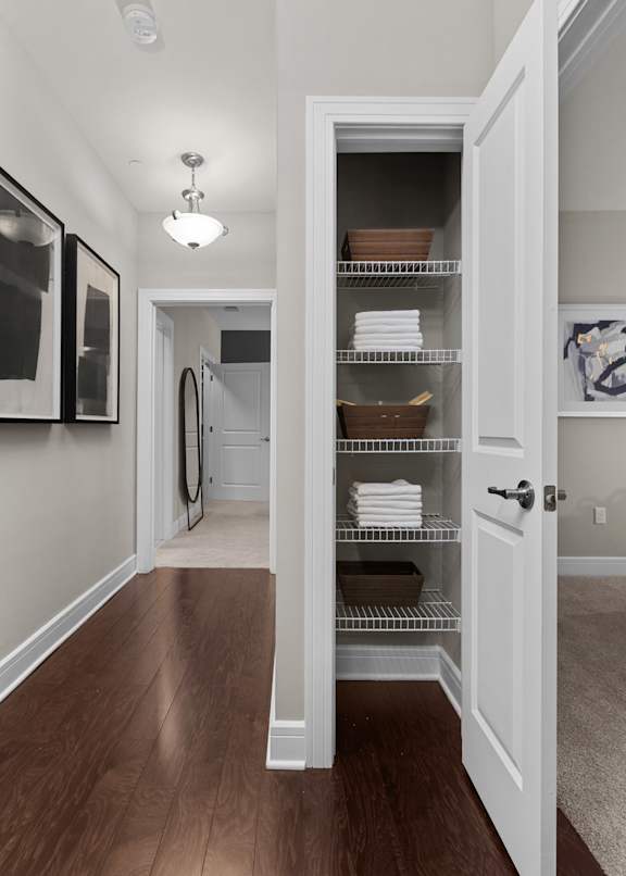 Closet View at Merion at Cross Keys Apartments, Williamstown, California