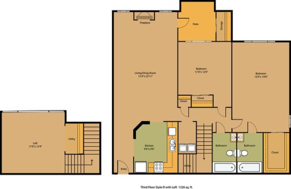Floor Plan  at The Austin Apartment Homes, Deptford, NJ, 08096
