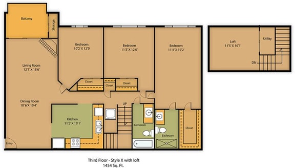 Floor Plan  at The Austin Apartment Homes, Deptford, NJ