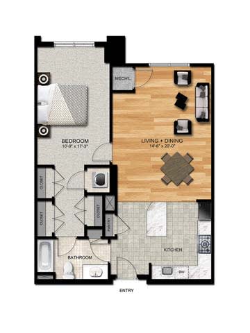 Floor Plan  A1A Floor Plan at The Collings at the Lumberyard, New Jersey, 08108