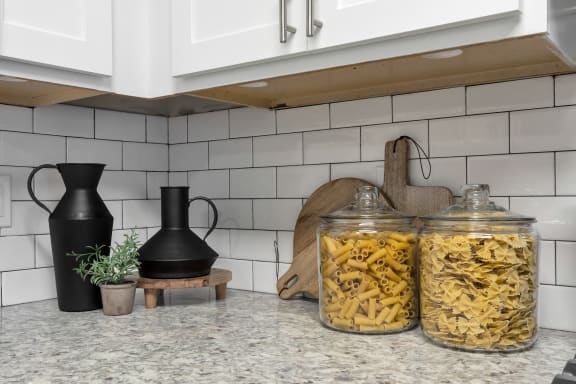 Kitchen Counter at The Austin Apartment Homes, Deptford