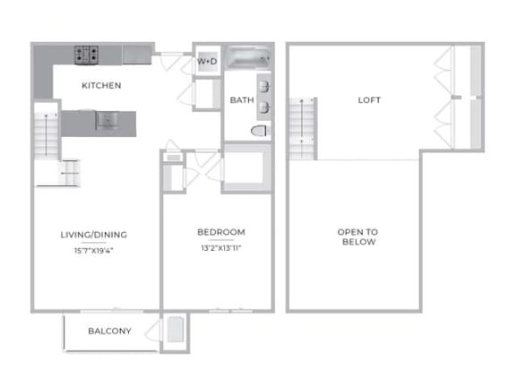 1Bed 1Bath Floor Plan at Merion Marlton Apartment Homes, Marlton, NJ