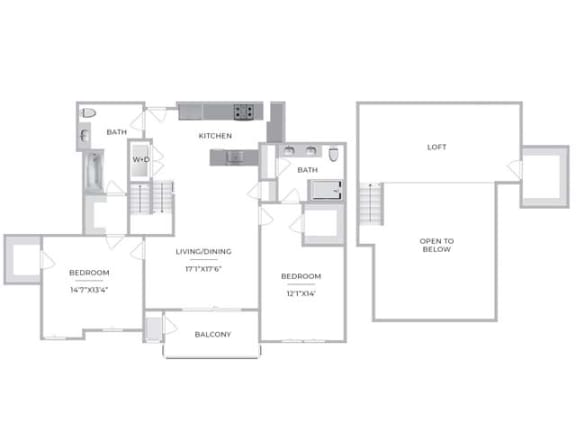 Two bedroom with Loft Two Bedroom with Loft at Barclay Chase Apartment Homes, Marlton, New Jersey