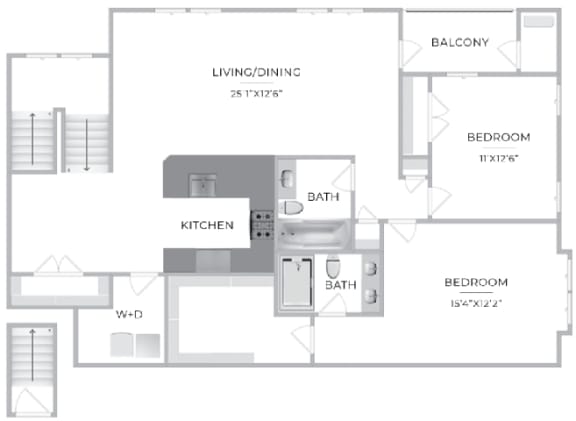 Barclay Glen, 2x2  at Barclay Glen Apartments, Williamstown, NJ, 08094