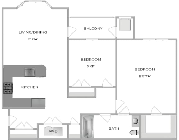 Barclay Glen, 2x2  at Barclay Glen Apartments, New Jersey
