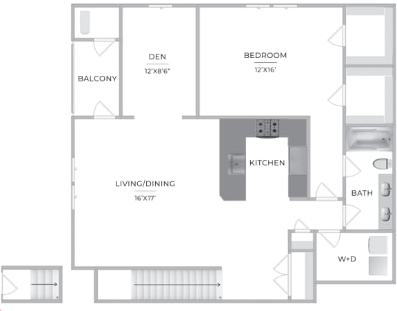 Barclay Glen, 1BR with Den  at Barclay Glen Apartments, Williamstown, NJ, 08094