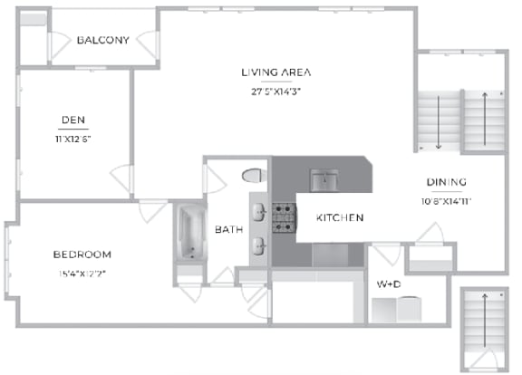 Barclay Glen, 1BR with Den  at Barclay Glen Apartments, Williamstown