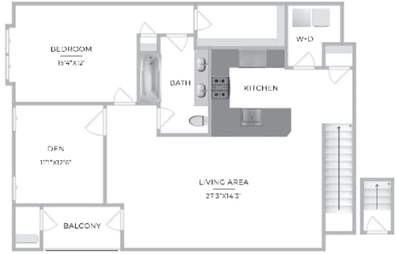 Barclay Glen, 1BR with Den  at Barclay Glen Apartments, Williamstown, NJ