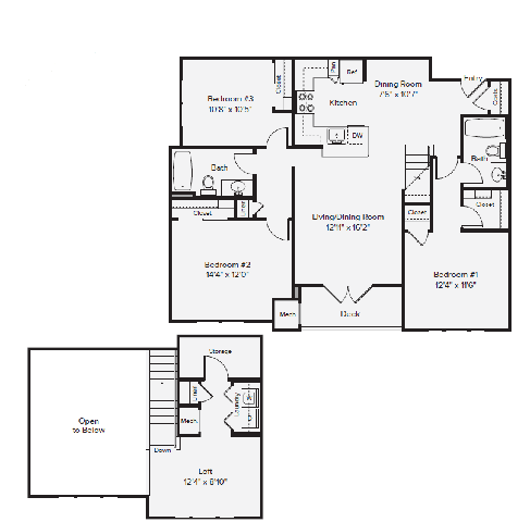 C1L Floor Plan C1L Floor Plan at Merion Stratford Apartment Homes, Stratford, CT, 06614