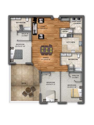 Floor Plan  E1 Floor Plan at The Collings at the Lumberyard, New Jersey