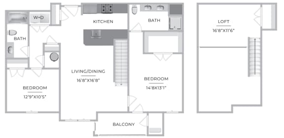Barclay Glen, 2x2 Loft  at Barclay Glen Apartments, New Jersey, 08094