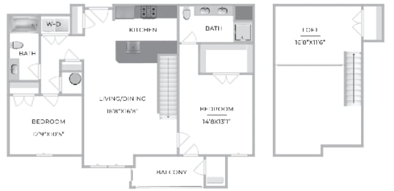 Barclay Glen, 2x2 Loft  at Barclay Glen Apartments, New Jersey, 08094