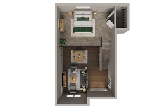 2 bedroom 2 bath with loft