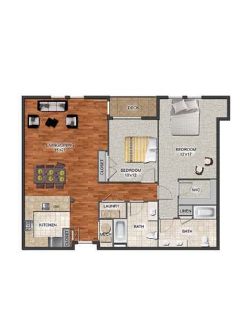 H1 Floor Plan at The Collings at the Lumberyard, Collingswood, 08108