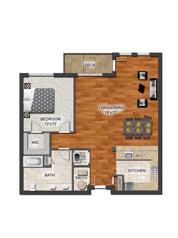 M1 Floor Plan at The Collings at the Lumberyard, Collingswood, NJ
