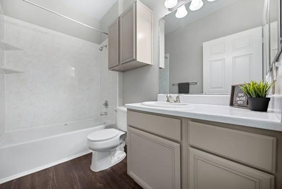 spacious bathroom with bathtub at Edgewood Village, Lewisville, TX