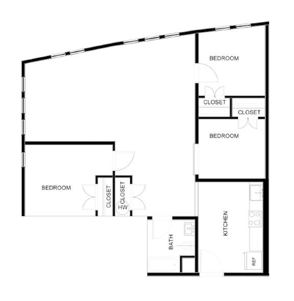 a black and white floor plan of a house