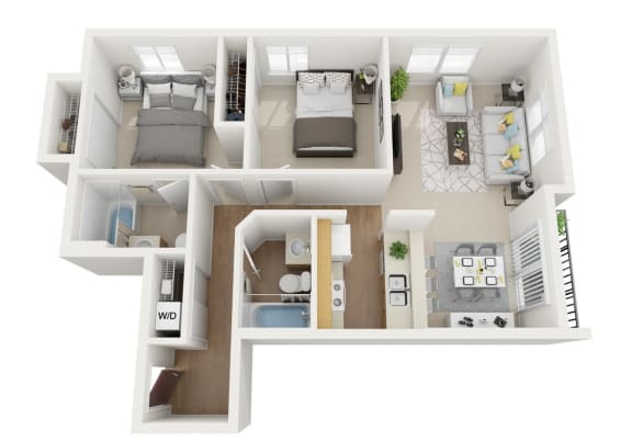 Floor Plan  2 Bed 2 Bath  Venice