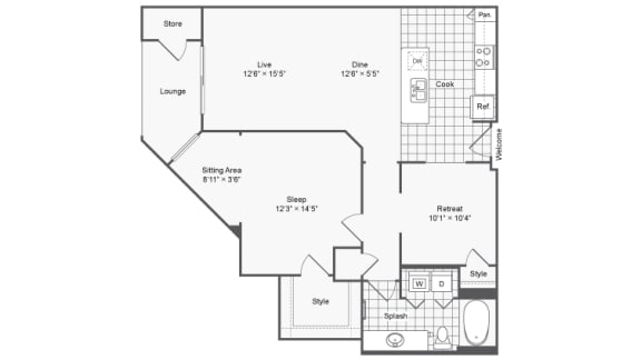 A6 Floor Plan at The Brookhaven Collection, Georgia
