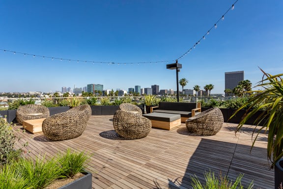 Rooftop deck at Mariposa on 3rd, Los Angeles, CA 90004
